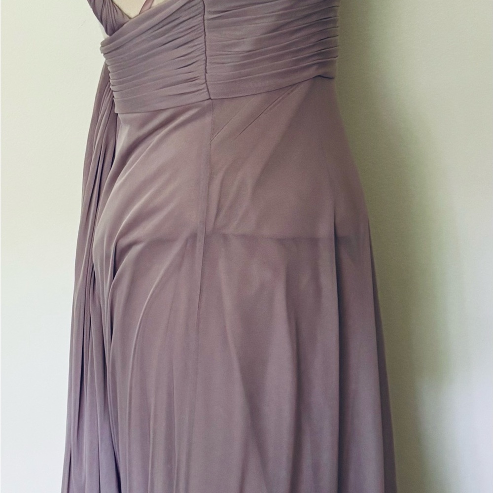 Allure Bridals Sz 10 Zinc Dusty Lavender Empire Waist Bridesmaid Evening Gown - Picture 8 of 12